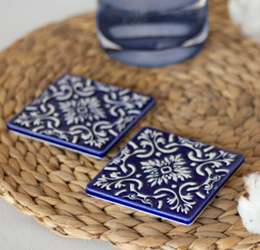 Azulejo Blue - Ceramic Coasters (Set of 2)