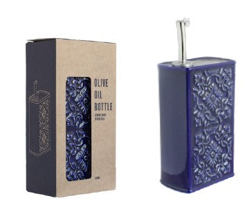 Ceramic Olive Oil Dispenser with Cork Stopper