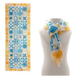 Yellow Azulejo - Cotton Scarf
