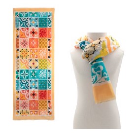 Colour Pop Azulejo - Cotton Scarf