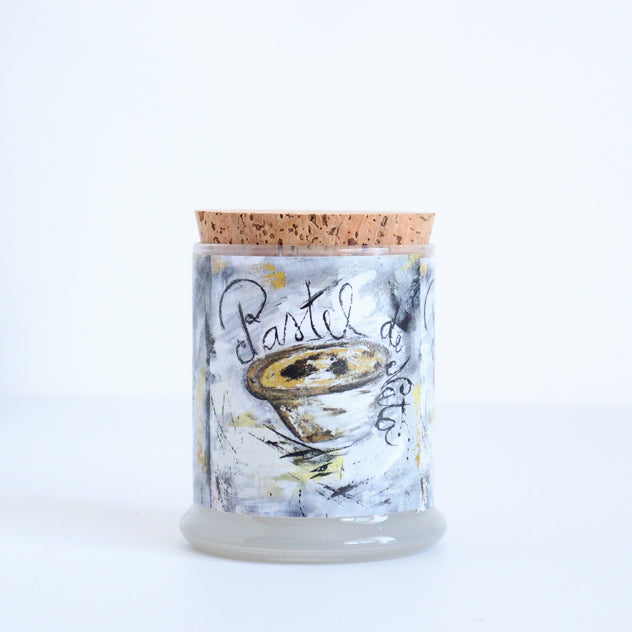 Candle Pot in Burnt Custard, Ceramic Candle Holder